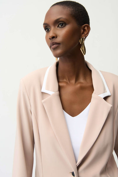 Joseph Ribkoff Blazer aderente in maglia effetto seta con bordi a contrasto Capispalla Donna - Boutique Luisa Trendy