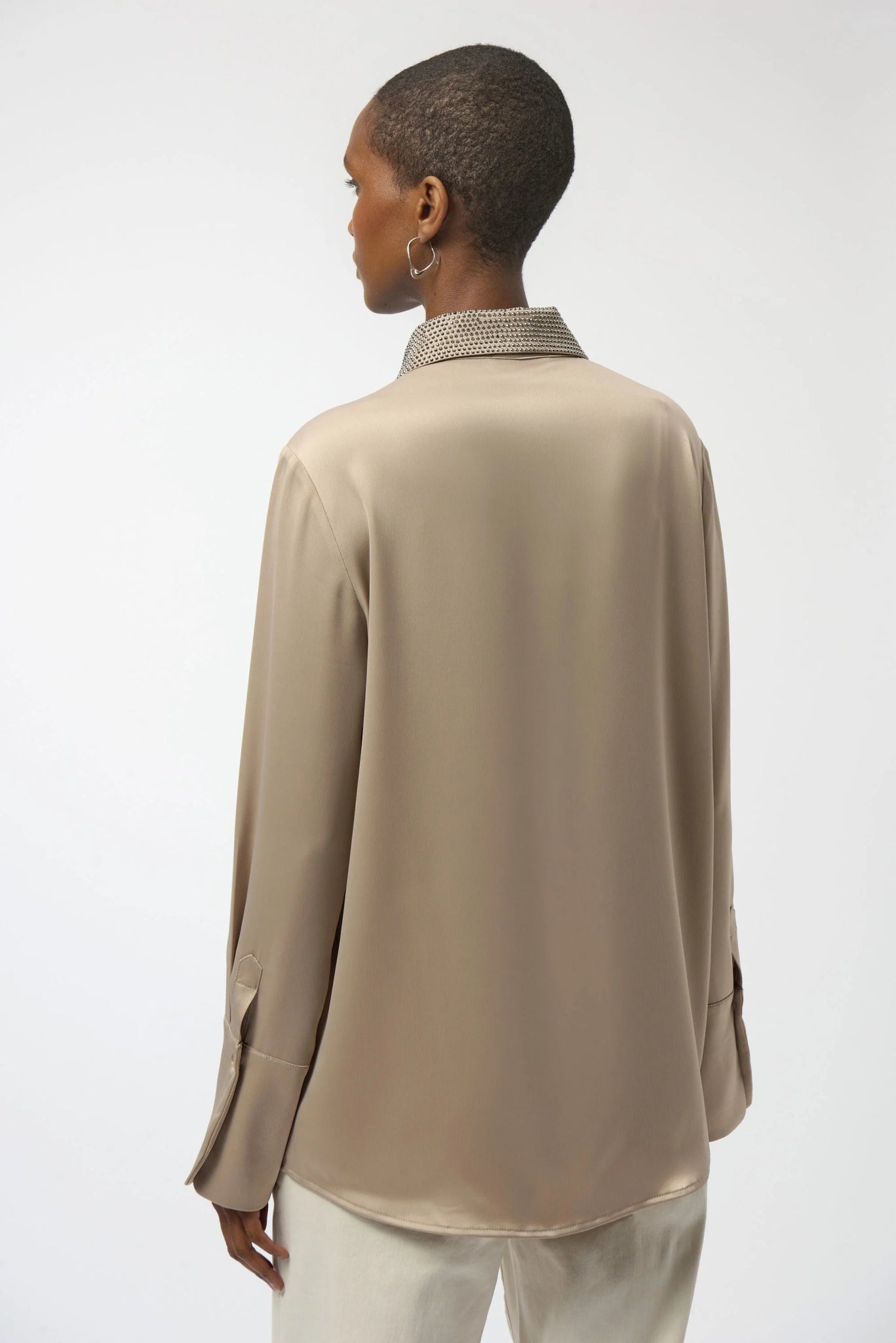 Joseph Ribkoff Blusa in raso e colletto in strass Bluse e camicie - Boutique Luisa Trendy
