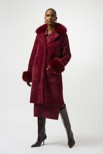 Joseph Ribkoff Cappotto teddy con eco pelliccia Capispalla Donna - Boutique Luisa Trendy