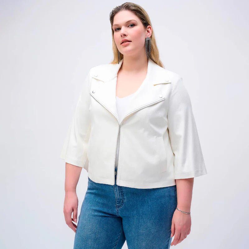 Joseph Ribkoff Giacca Chiodo effetto pelle Capispalla Donna - Boutique Luisa Trendy
