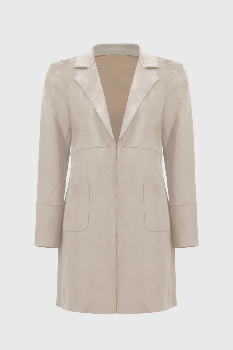 Joseph Ribkoff Giacca lunga in camoscio effetto scuba Capispalla Donna - Boutique Luisa Trendy