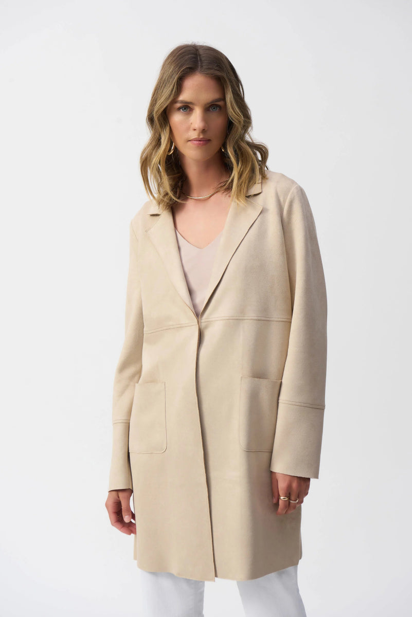 Joseph Ribkoff Giacca lunga in camoscio effetto scuba Capispalla Donna - Boutique Luisa Trendy