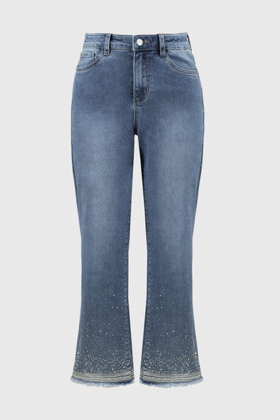 Joseph Ribkoff Jeans cropped dal taglio dritto con strass Jeans - Boutique Luisa Trendy