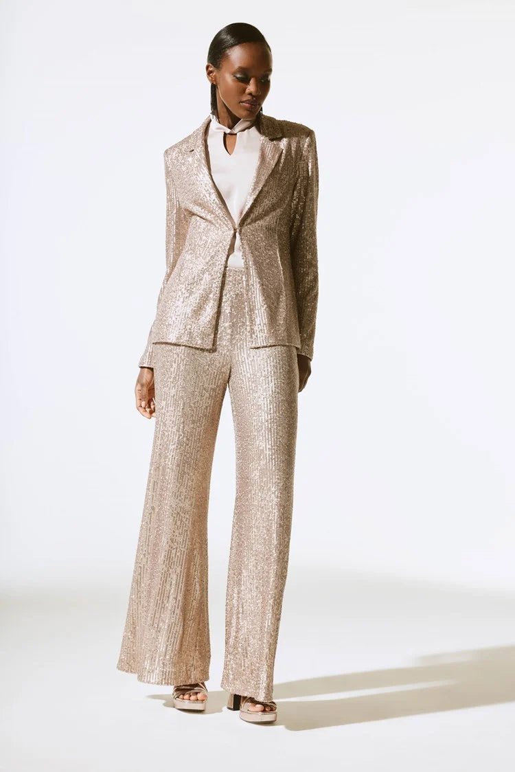 Joseph Ribkoff Pantaloni a gamba larga con paillettes Pantalone Donna - Boutique Luisa Trendy