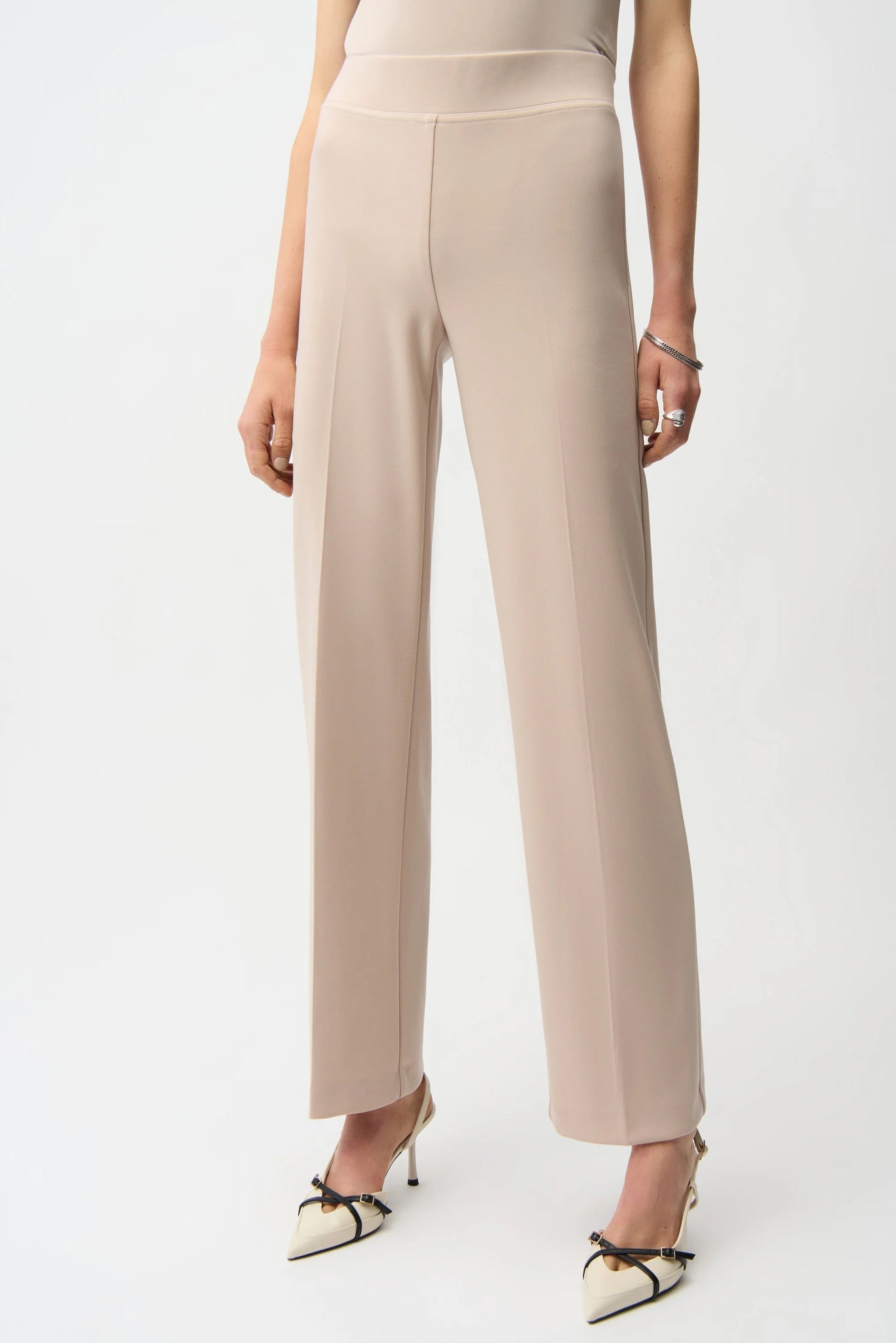 Joseph Ribkoff Pantaloni beige classici a gamba larga Pantalone Donna - Boutique Luisa Trendy