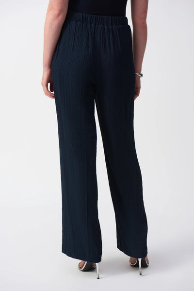 Joseph Ribkoff Pantaloni pull - on a gamba larga in seersucker Pantalone Donna - Boutique Luisa Trendy