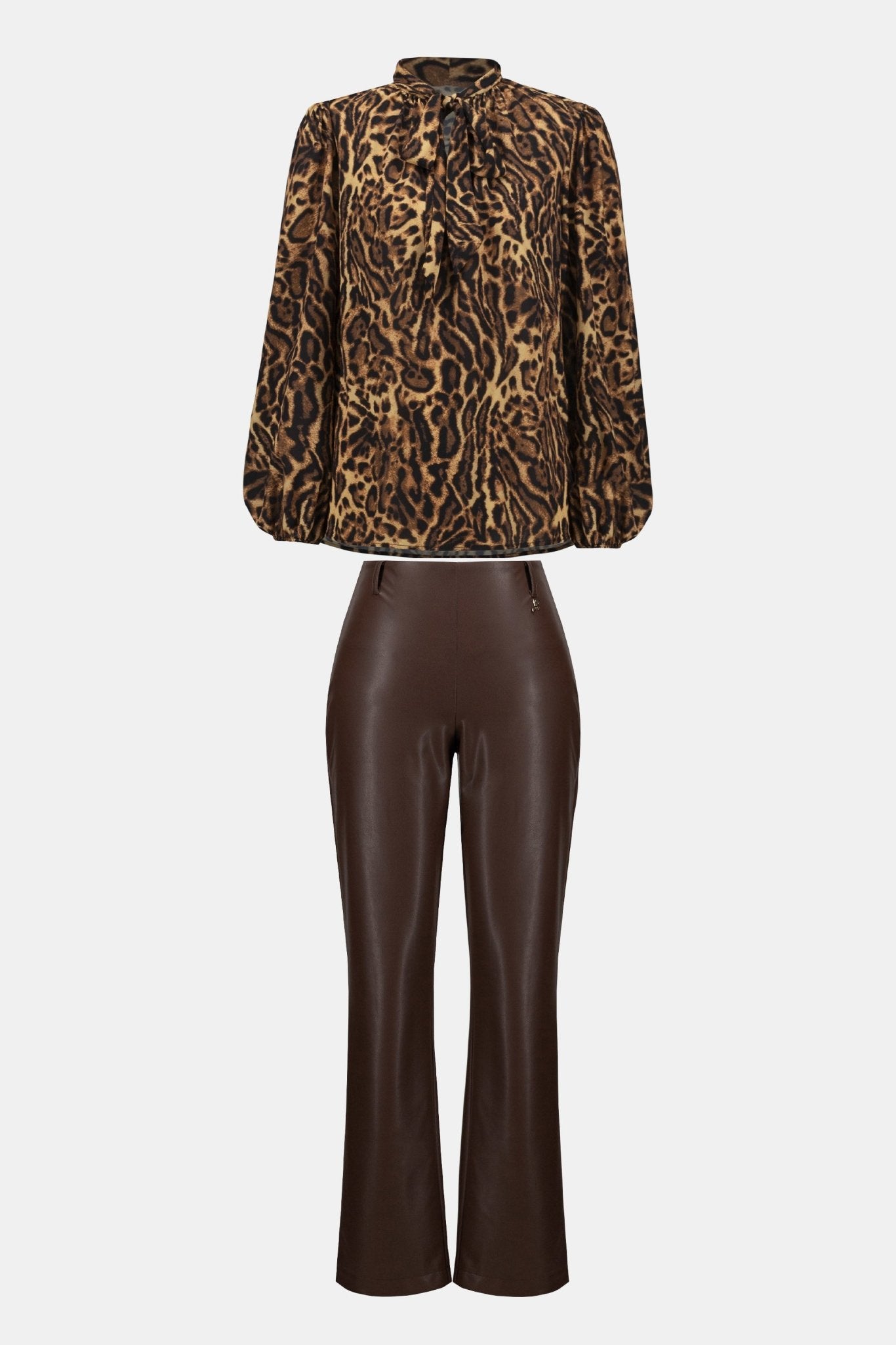 Joseph Ribkoff Pantaloni pull - on a gamba larga in similpelle Pantalone Donna - Boutique Luisa Trendy