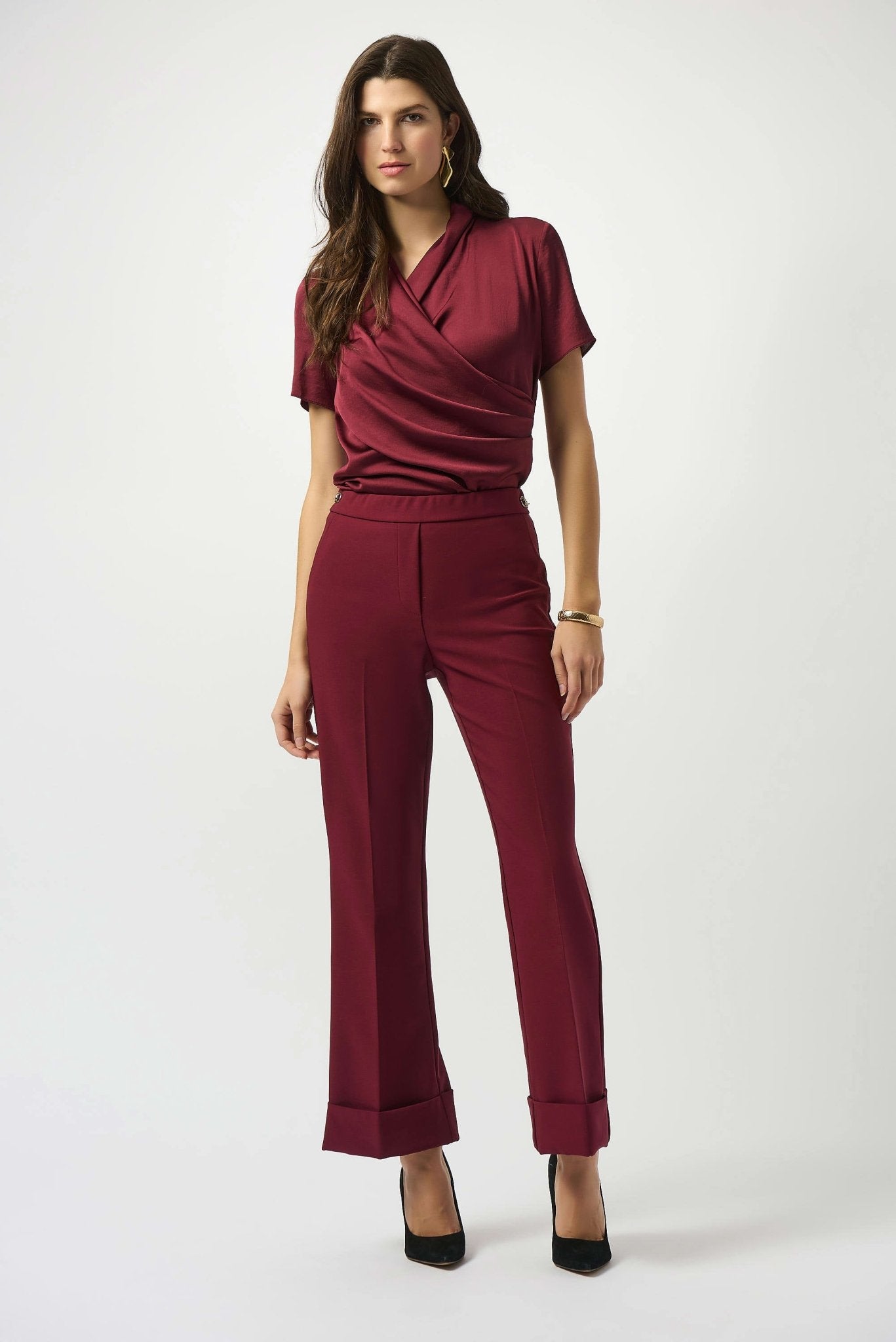Joseph Ribkoff Pantaloni pull - on svasati in twill Pantalone Donna - Boutique Luisa Trendy