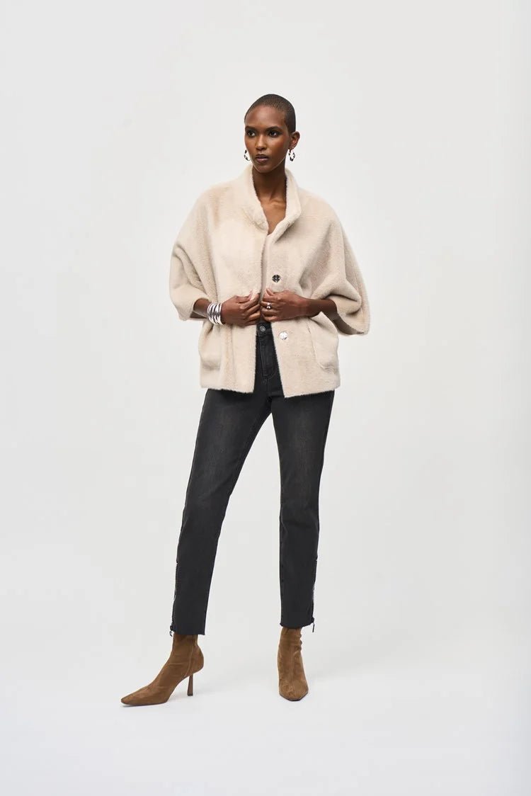 Joseph Ribkoff Pelliccia con maniche corte a pipistrello Capispalla Donna - Boutique Luisa Trendy