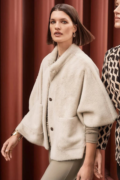 Joseph Ribkoff Pelliccia con maniche corte a pipistrello Capispalla Donna - Boutique Luisa Trendy