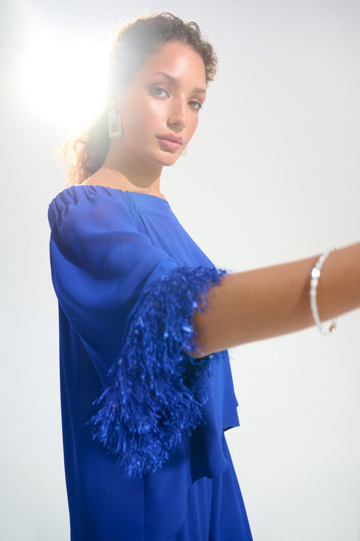 Joseph Ribkoff Top a trapezio a spalle scoperte in georgette e chiffon Bluse e camicie - Boutique Luisa Trendy