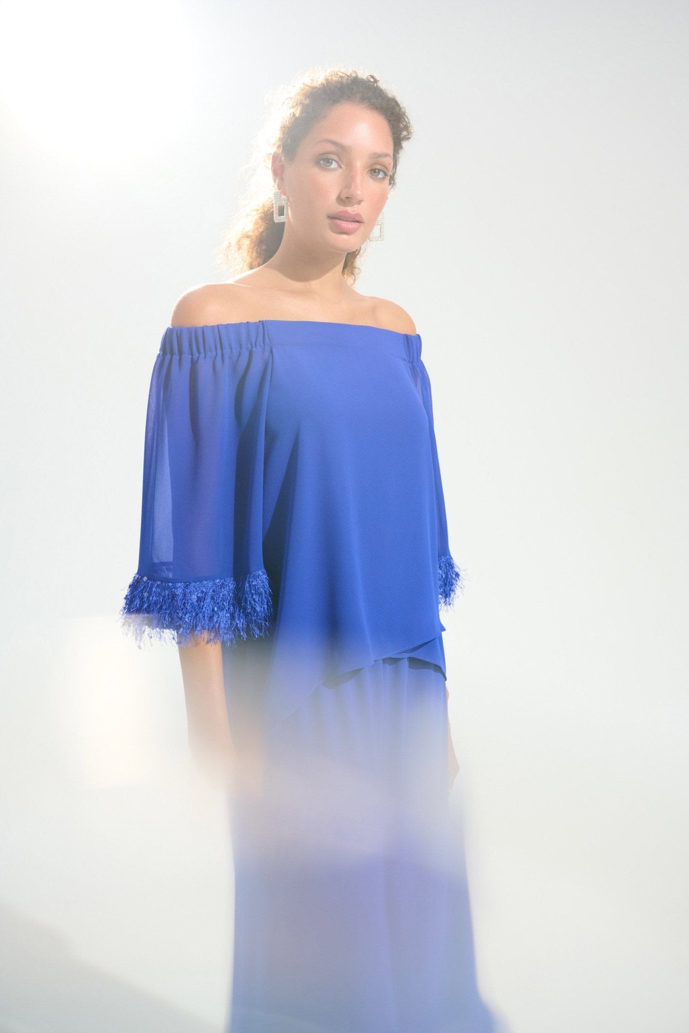 Joseph Ribkoff Top a trapezio a spalle scoperte in georgette e chiffon Bluse e camicie - Boutique Luisa Trendy