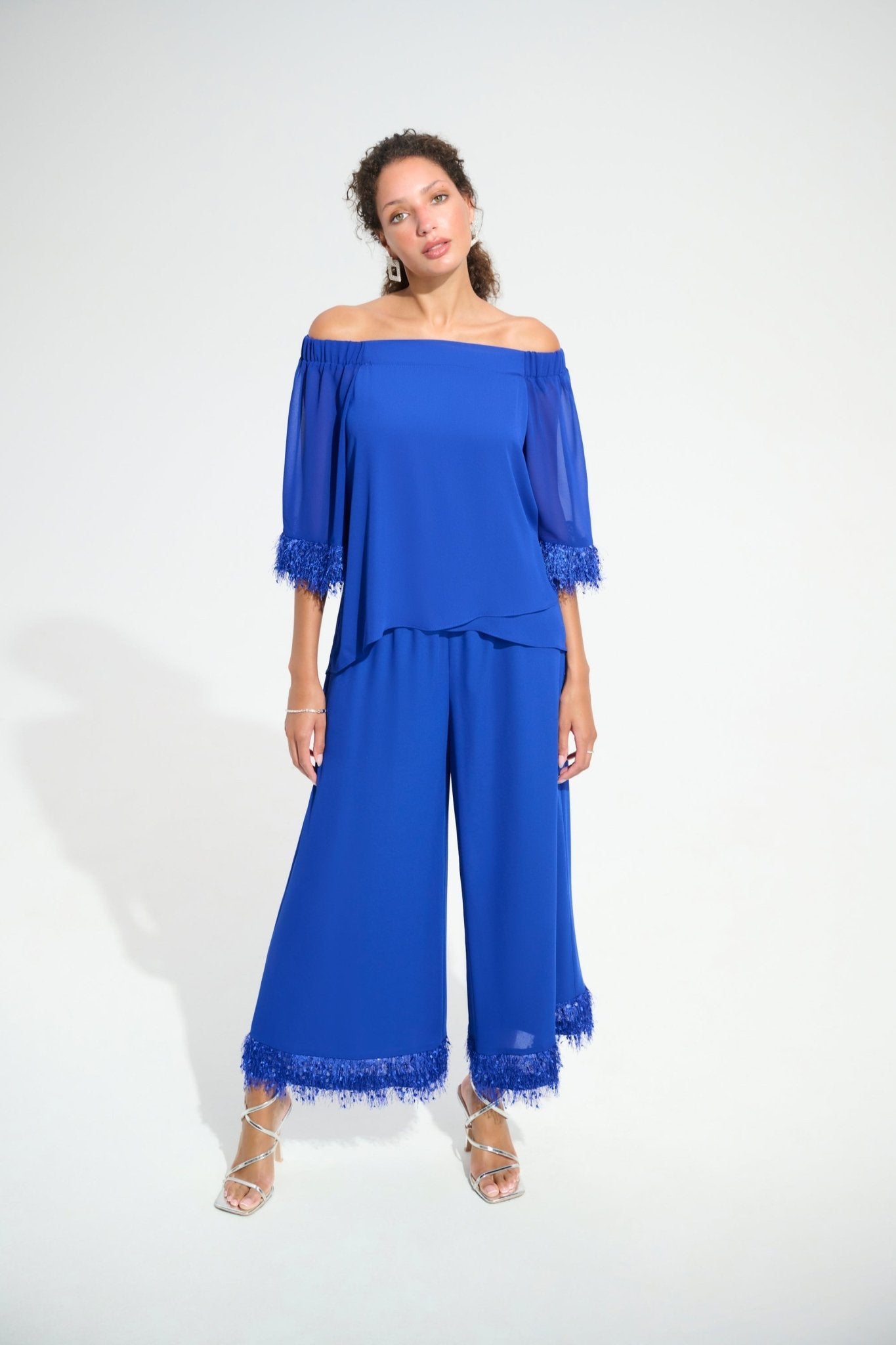 Joseph Ribkoff Top a trapezio a spalle scoperte in georgette e chiffon Bluse e camicie - Boutique Luisa Trendy