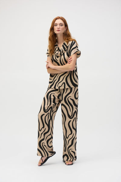 Joseph Ribkoff Top con collo ad anello in garza con stampa astratta Bluse e camicie - Boutique Luisa Trendy