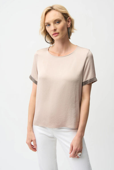 Joseph Ribkoff Top in raso riciclato con dettagli in strass T-Shirt e top - Boutique Luisa Trendy