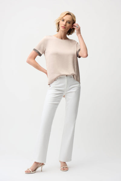 Joseph Ribkoff Top in raso riciclato con dettagli in strass T-Shirt e top - Boutique Luisa Trendy