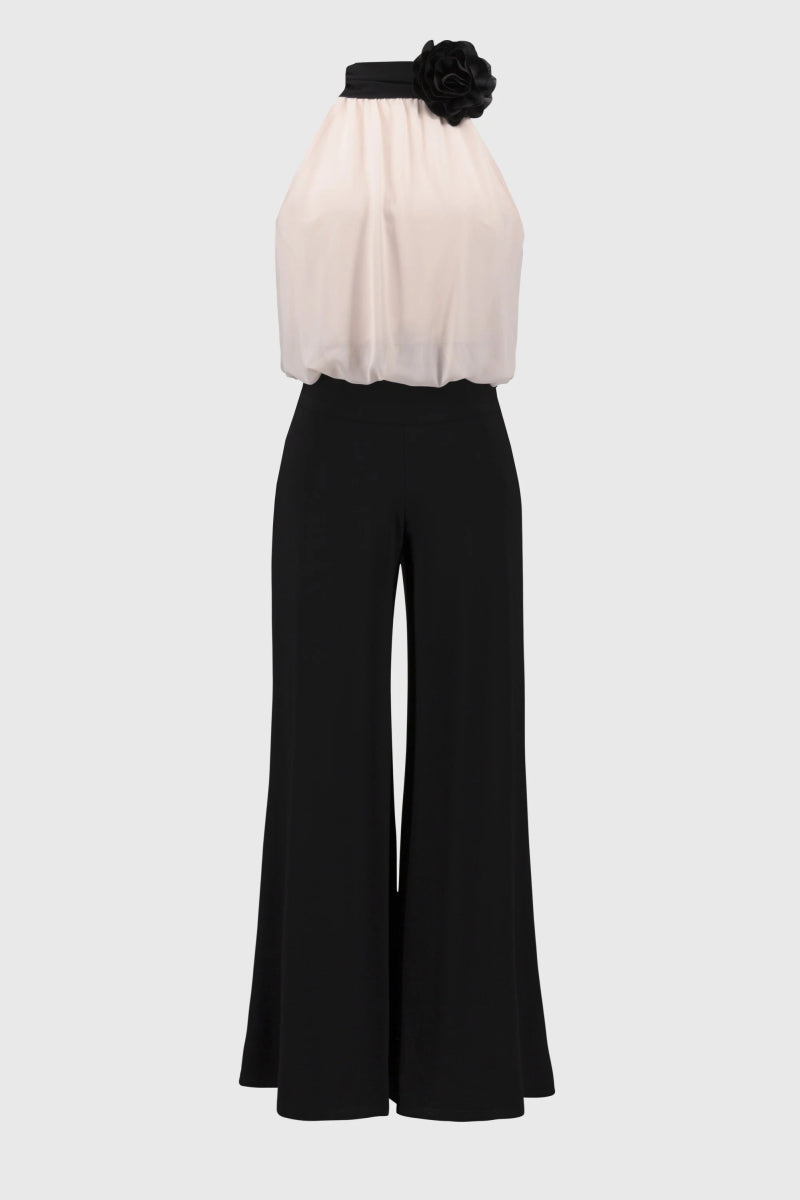 Joseph Ribkoff Tuta a gamba larga in maglia effetto seta e chiffon Vestiti - Boutique Luisa Trendy