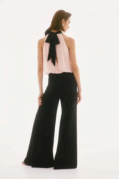 Joseph Ribkoff Tuta a gamba larga in maglia effetto seta e chiffon Vestiti - Boutique Luisa Trendy