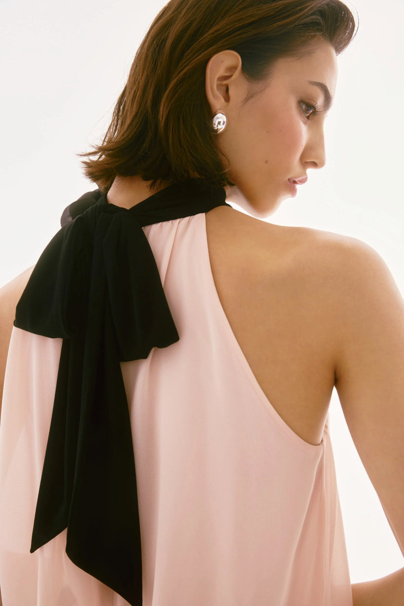 Joseph Ribkoff Tuta a gamba larga in maglia effetto seta e chiffon Vestiti - Boutique Luisa Trendy