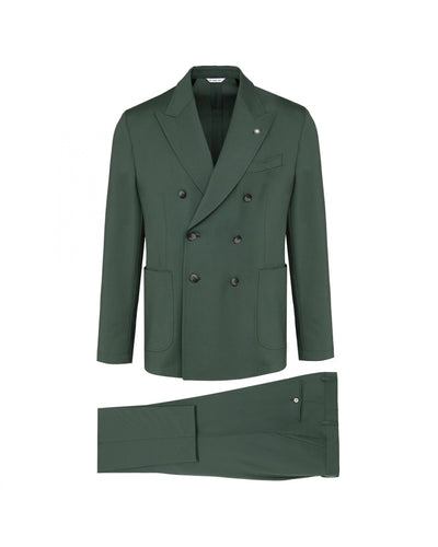 Manuel Ritz Abito doppiopetto in fresco di lana stretch verde Abiti e giacche - Boutique Luisa Trendy