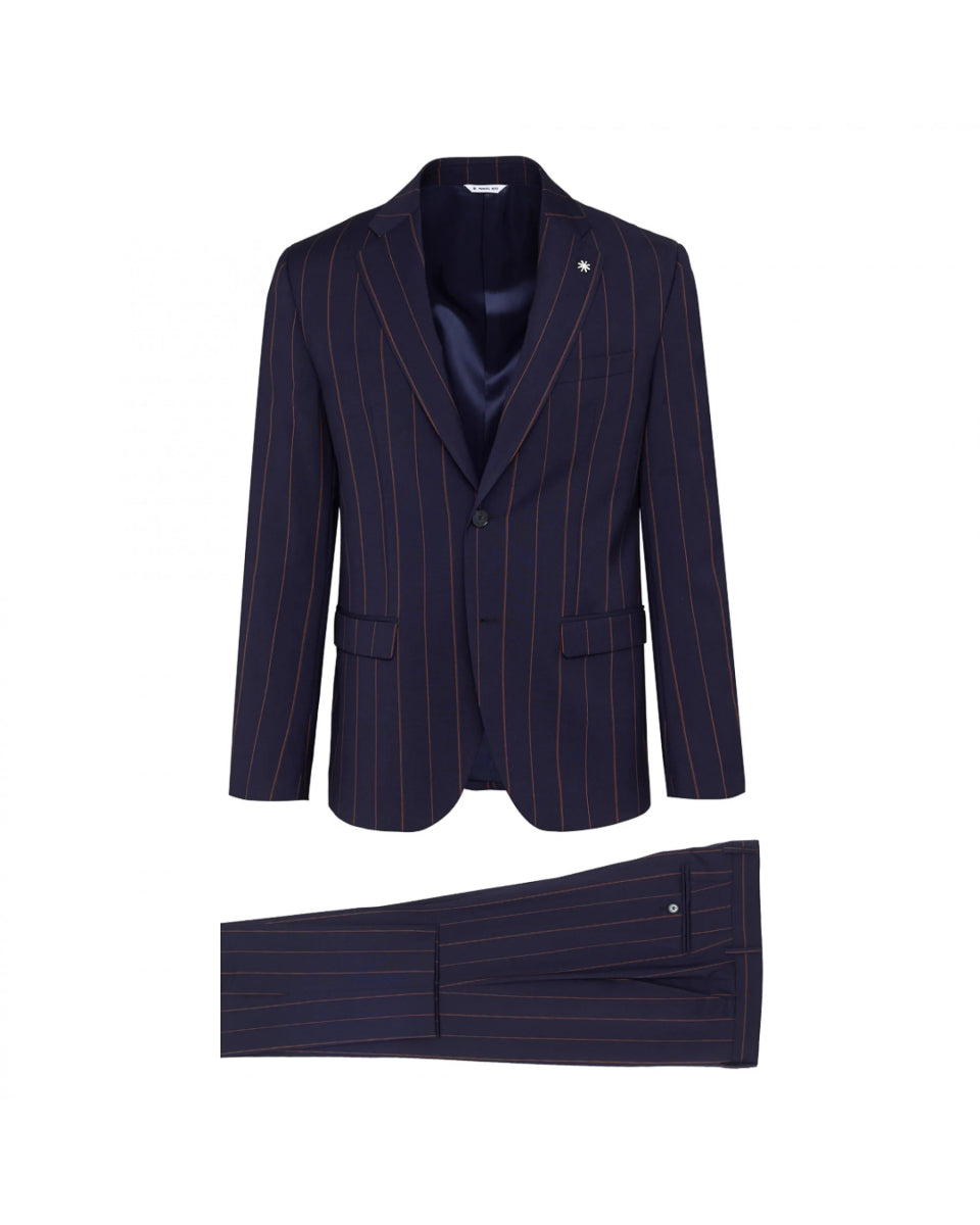 Manuel Ritz Abito in fresco lana gessato 3832A3318 253142 Abiti e giacche - Boutique Luisa Trendy