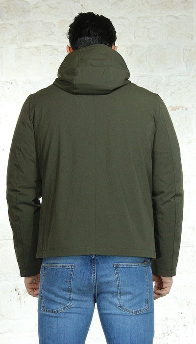 Manuel Ritz Giaccone in tessuto tech - core con cappuccio Capispalla Uomo - Boutique Luisa Trendy