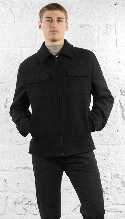 Manuel Ritz Giubbino in panno misto lana nero Capispalla Uomo - Boutique Luisa Trendy