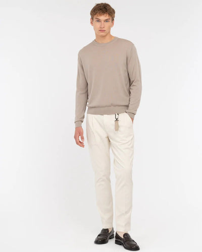 Manuel Ritz Maglia collo tondo pura lana beige Maglie e cardigan uomo - Boutique Luisa Trendy