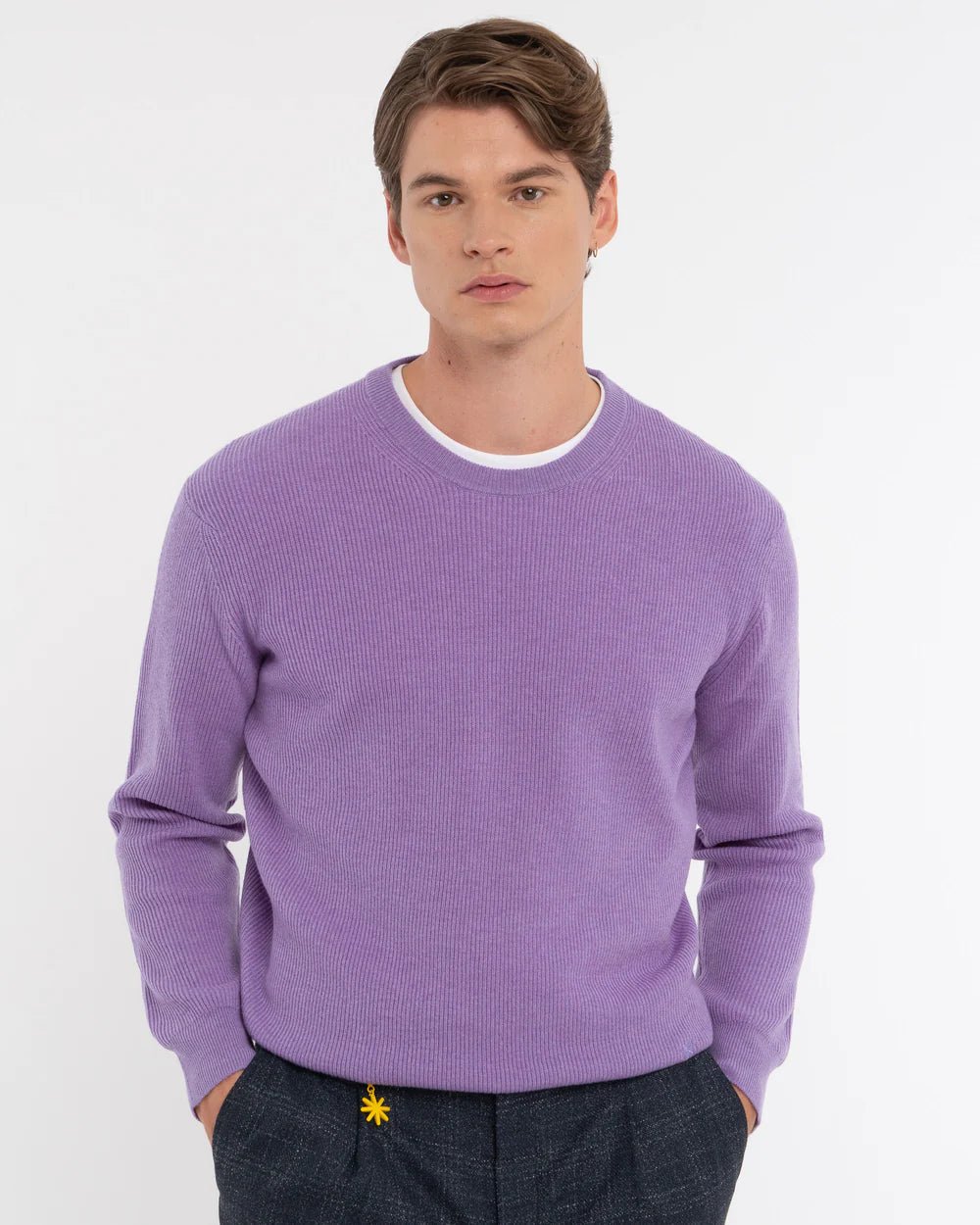 Manuel Ritz Maglia girocollo costa inglese in lana Maglie e cardigan uomo - Boutique Luisa Trendy