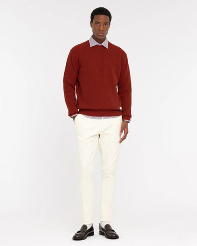 Manuel Ritz Maglia girocollo costa inglese misto lana marrone Maglie e cardigan uomo - Boutique Luisa Trendy