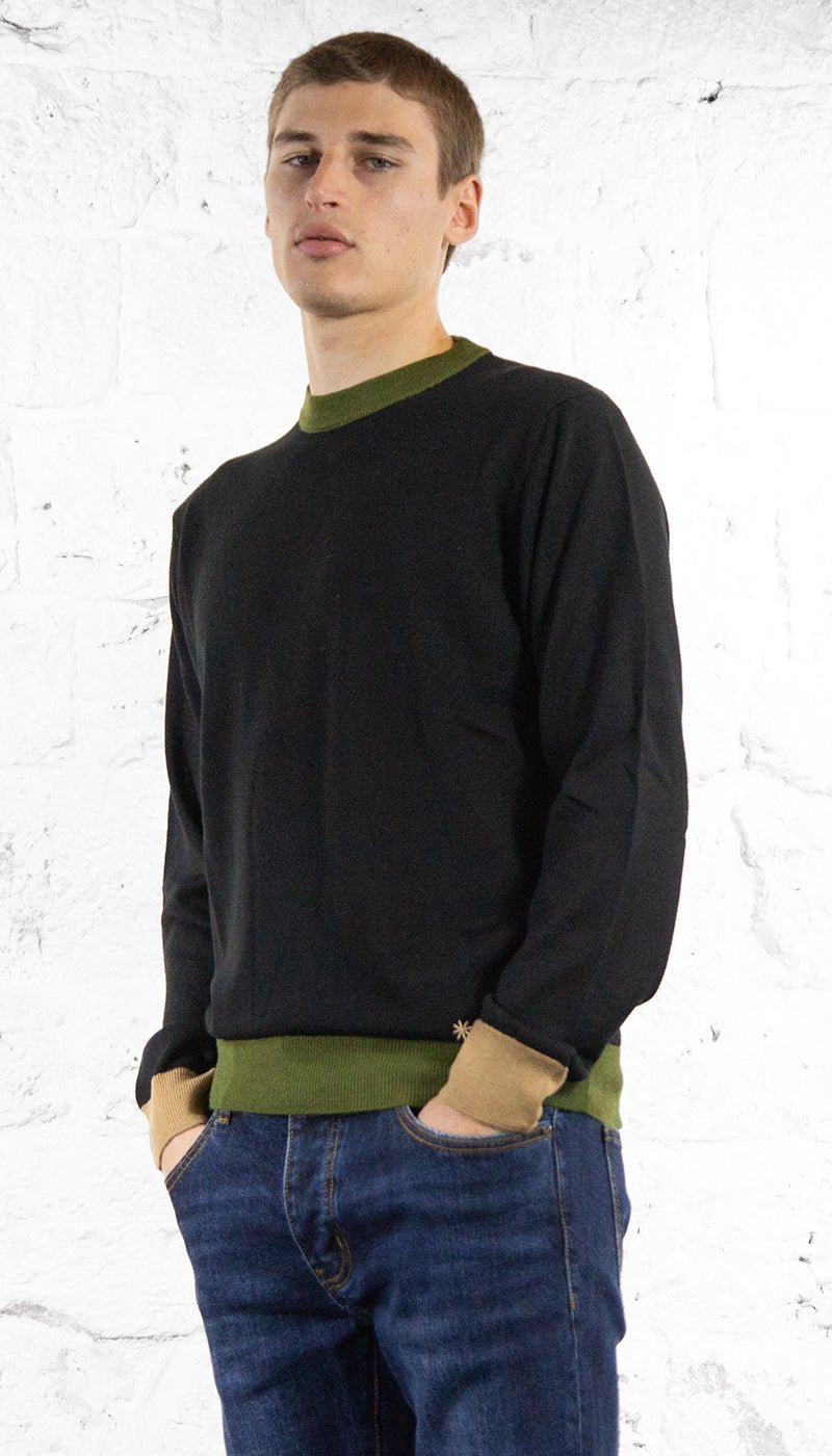 Manuel Ritz Maglia in misto lana con contrasti Maglie e cardigan uomo - Boutique Luisa Trendy