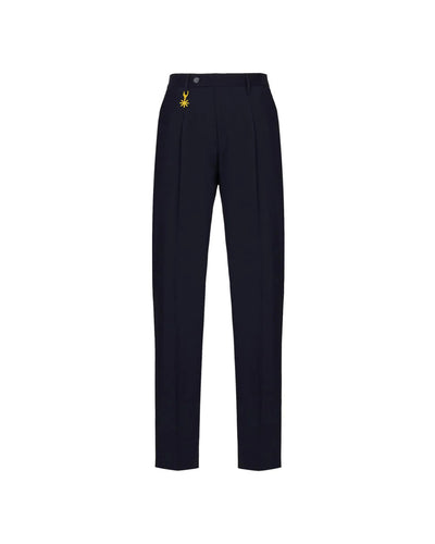 Manuel Ritz Pantalone con pinces fresco di lana stretch blu Pantaloni Uomo - Boutique Luisa Trendy