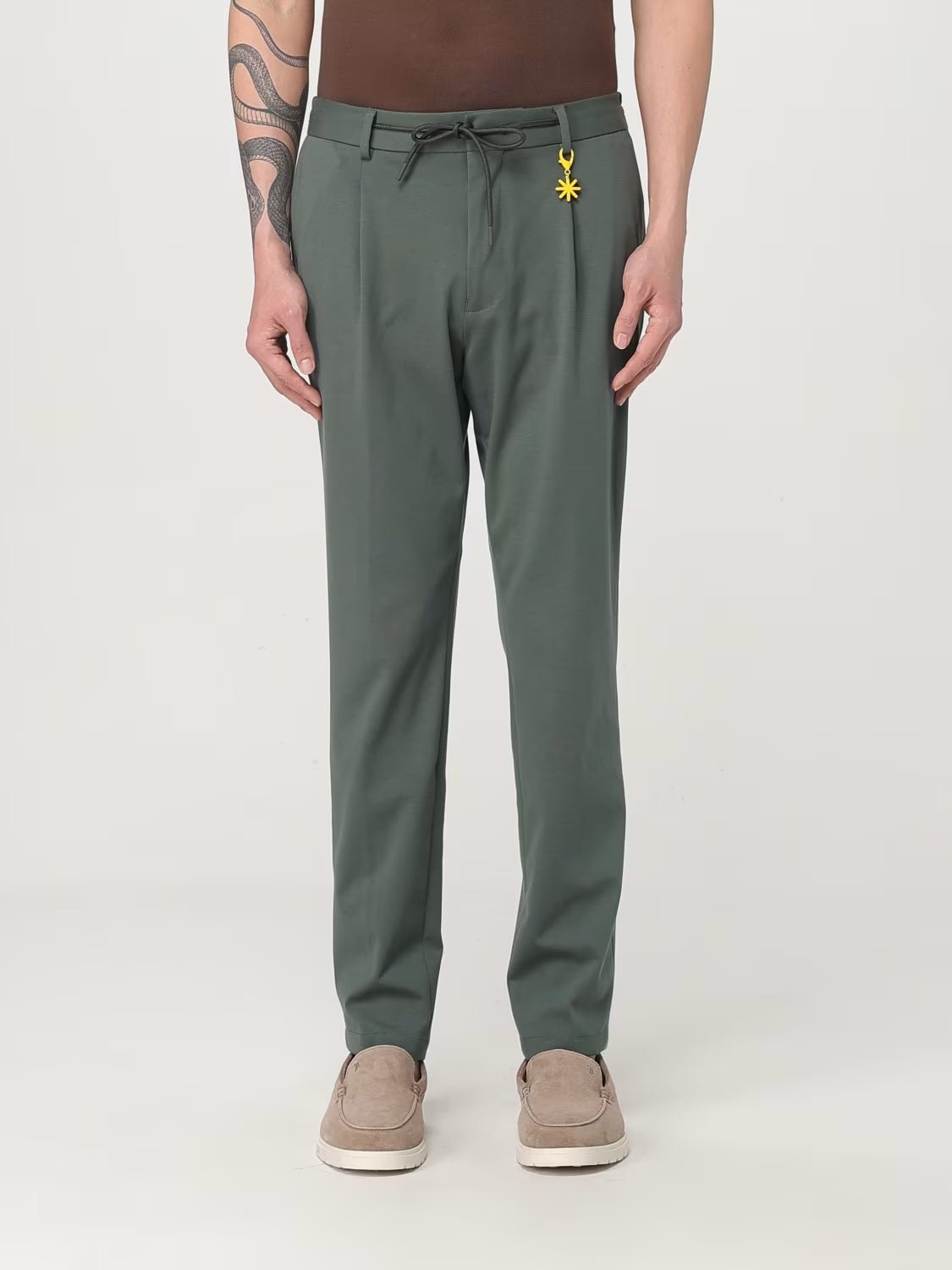 Manuel Ritz pantalone jogging jersey punto milano verde Pantaloni Uomo - Boutique Luisa Trendy