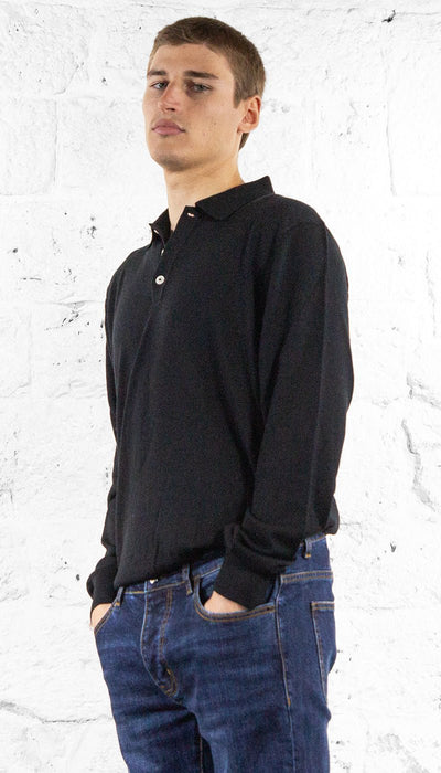 Manuel Ritz Polo manica lunga in pura lana T-shirt e Polo - Boutique Luisa Trendy