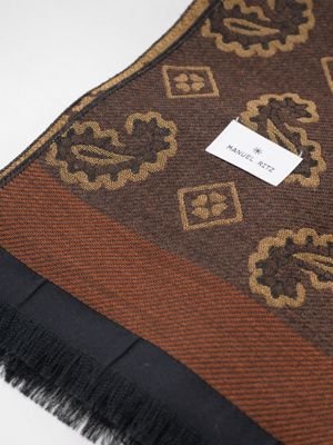 Manuel Ritz Sciarpa jacquard paisley misto lana verde sciarpe e foulard - Boutique Luisa Trendy