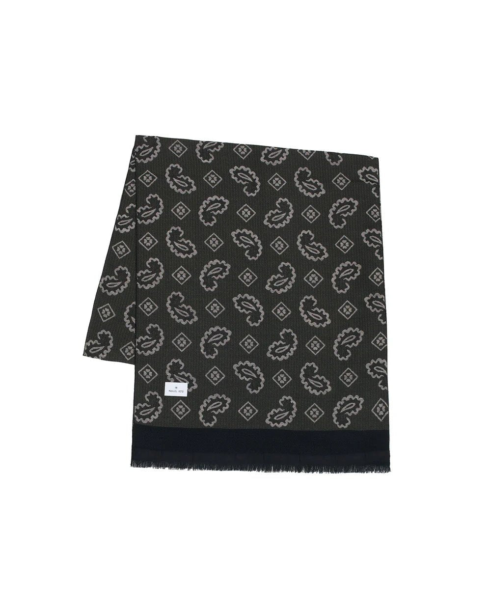 Manuel Ritz Sciarpa jacquard paisley misto lana verde sciarpe e foulard - Boutique Luisa Trendy