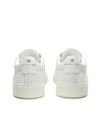 Manuel Ritz Sneakers in pelle bianca Scarpe Uomo - Boutique Luisa Trendy