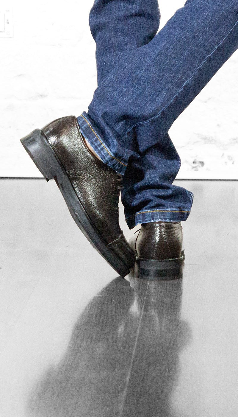 Morgillo Scarpe stile inglese in pelle testa di moro Scarpe Uomo - Boutique Luisa Trendy