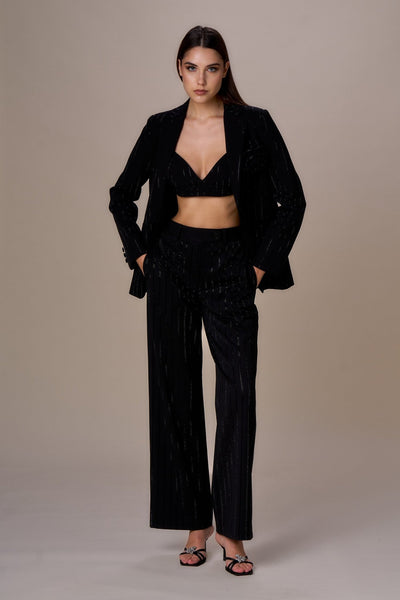 Nosecrets Blazer gessato diamanti Capispalla Donna - Boutique Luisa Trendy