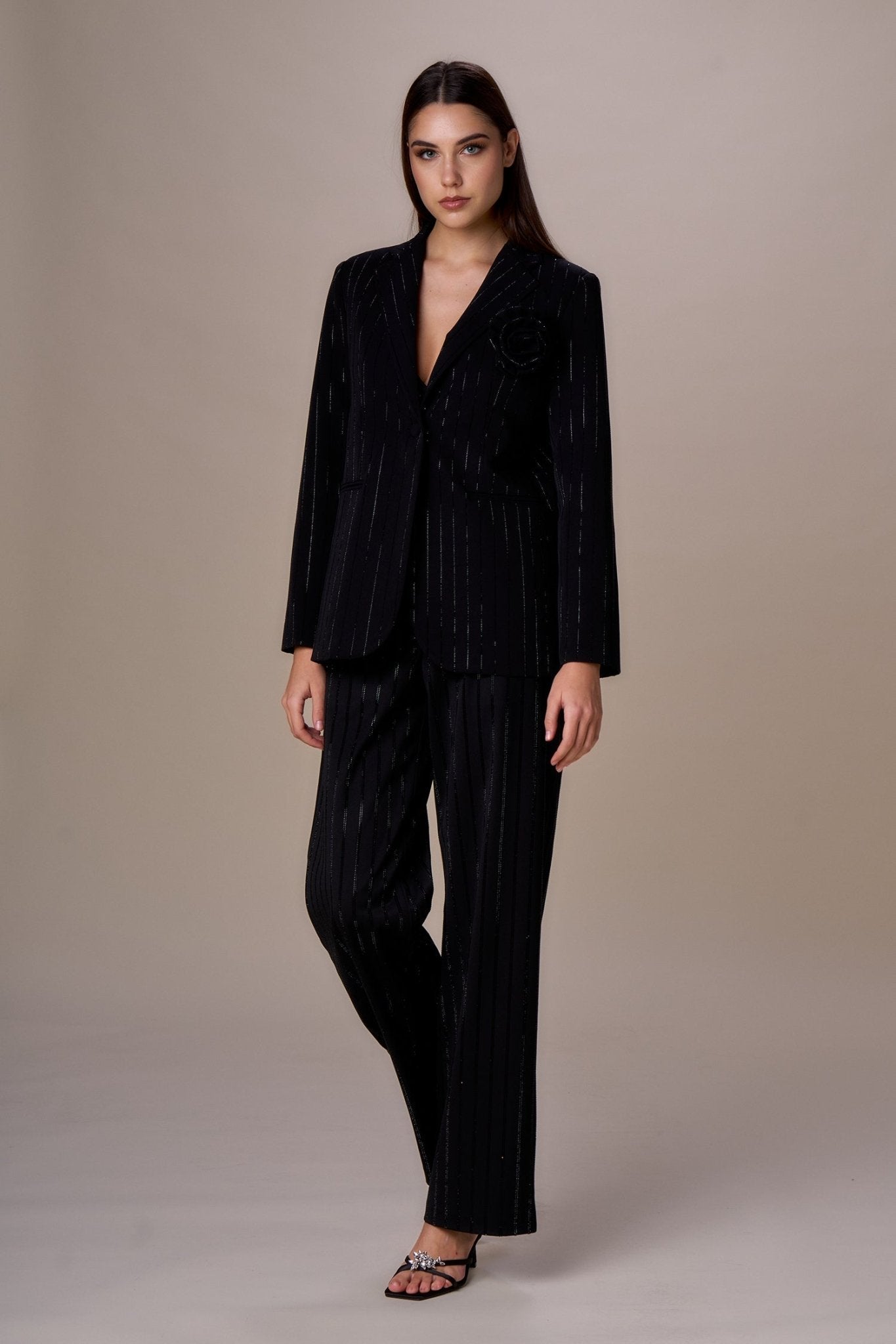 Nosecrets Blazer gessato diamanti Capispalla Donna - Boutique Luisa Trendy