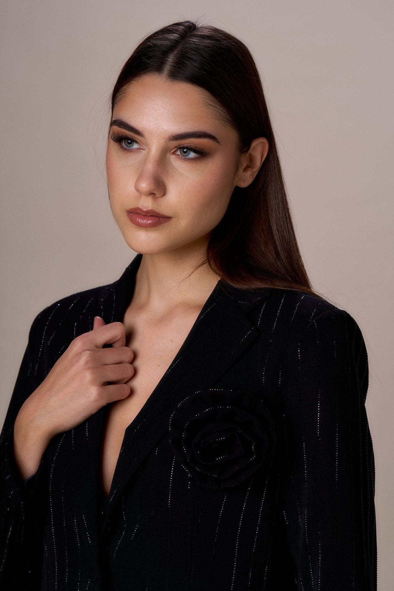 Nosecrets Blazer gessato diamanti Capispalla Donna - Boutique Luisa Trendy