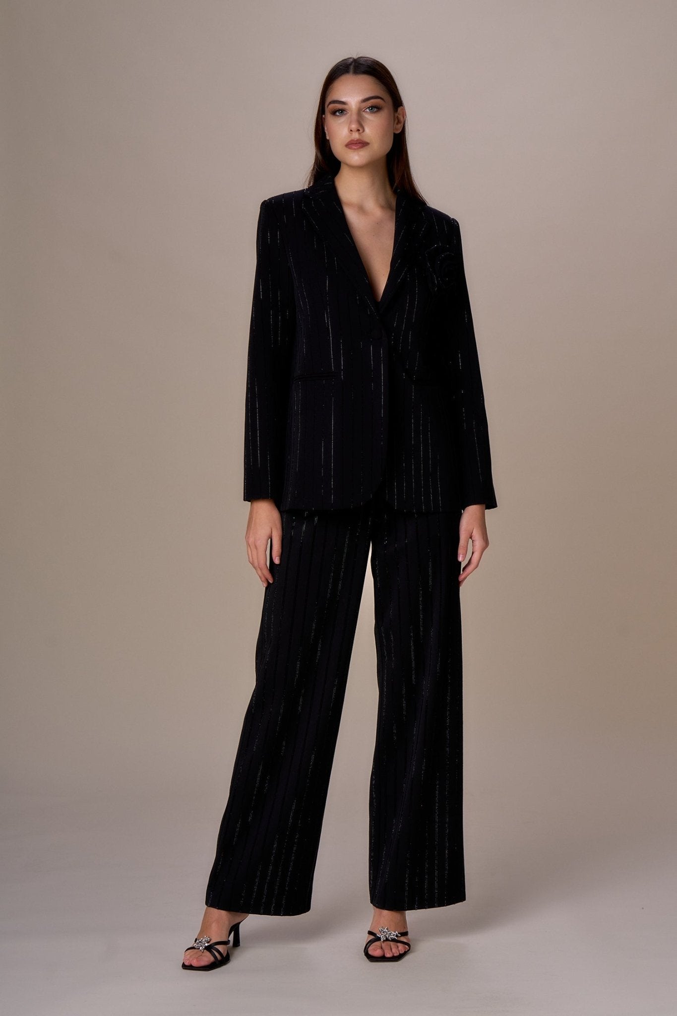 Nosecrets Blazer gessato diamanti Capispalla Donna - Boutique Luisa Trendy