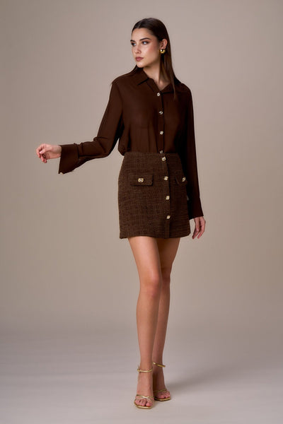 Nosecrets Camicia con bottoni pietre gioiello Bluse e camicie - Boutique Luisa Trendy