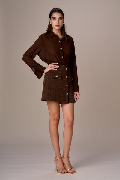 Nosecrets Camicia con bottoni pietre gioiello Bluse e camicie - Boutique Luisa Trendy