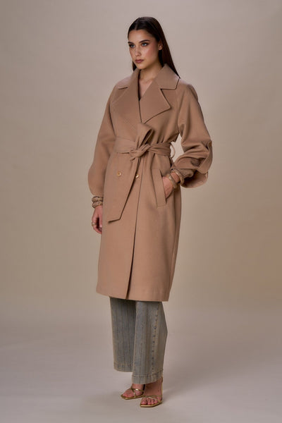 Nosecrets Cappotto con cintura in panno Capispalla Donna - Boutique Luisa Trendy