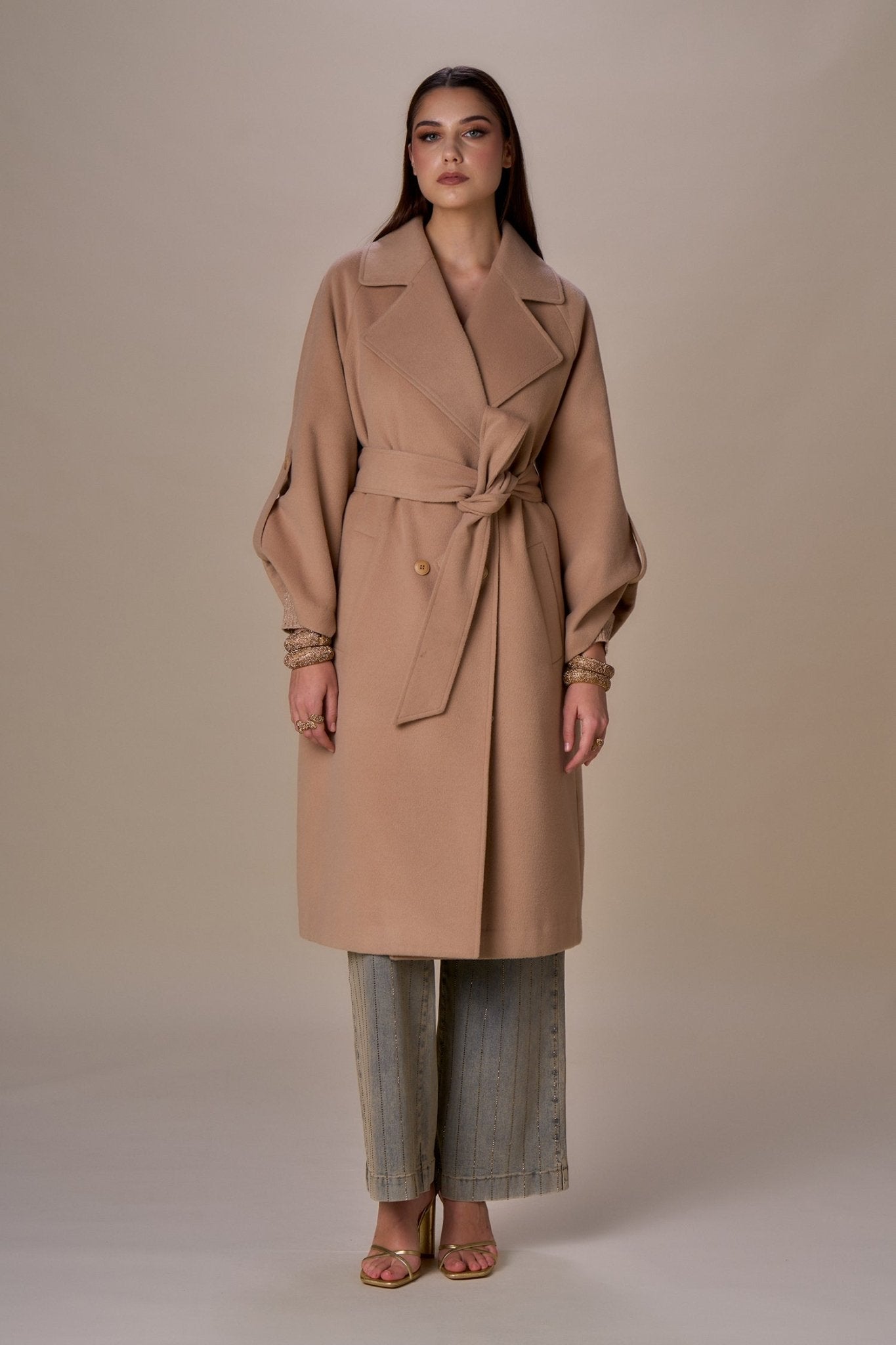 Nosecrets Cappotto con cintura in panno Capispalla Donna - Boutique Luisa Trendy