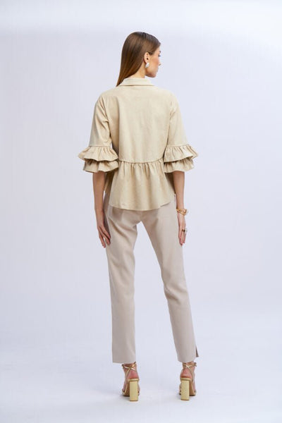Nosecrets Giacchina scamosciata con rouches Capispalla Donna - Boutique Luisa Trendy
