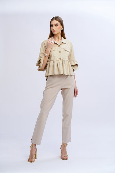 Nosecrets Giacchina scamosciata con rouches Capispalla Donna - Boutique Luisa Trendy