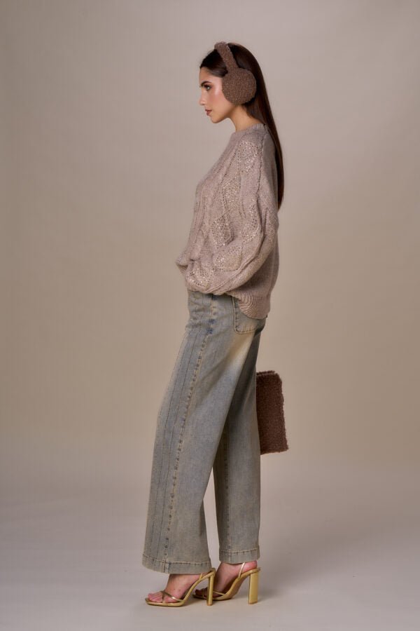 Nosecrets Jeans a righe di diamanti Jeans - Boutique Luisa Trendy