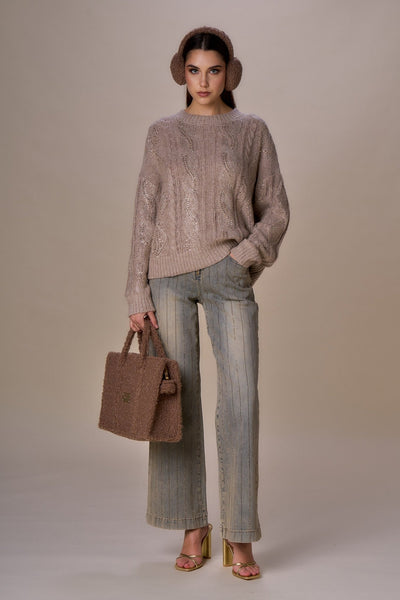 Nosecrets Jeans a righe di diamanti Jeans - Boutique Luisa Trendy